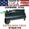 LEXMARK X792 TONER - YELLOW XHY - USA Made