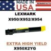LEXMARK X950 TONER - YELLOW - USA Made
