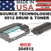 SOURCE TECH 9512 TONER MICR - w/DRUM - USA Made