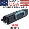 SOURCE TECH 9512 TONER - MICR - USA Made