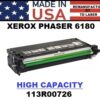 XEROX PHASER 6180 TONER HY - BLACK - USA Made