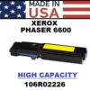 XEROX PHASER 6600 TONER HY - YELLOW - USA Made