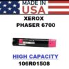 XEROX PHASER 6700 TONER 12K - MAGENTA - USA Made