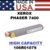 XEROX PHASER 7400 TONER HY - YELLOW - USA Made