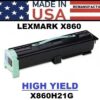 LEXMARK X860 TONER HY - USA Made