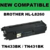 BROTHER # TN-433 TONER - BLACK - New Compatible