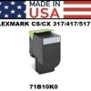 LEXMARK CS/CX 317/417/517 TONER - BLACK - USA Made