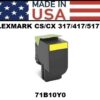 LEXMARK CS/CX 317/417/517 TONER - YELLOW- USA Made