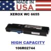 XEROX WC 6655 TONER HY - CYAN - USA Made