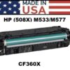 HP 508X - PRO M533/M577 TONER - BLACK HY - USA Made