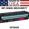 HP 508X - PRO M533/M577 TONER - MAGENTA HY - USA Made