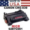 CANON CRG-039 TONER MICR - USA MADE